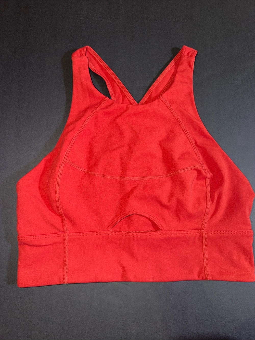Free People Red High-Neck Sports Bralette Size Medium